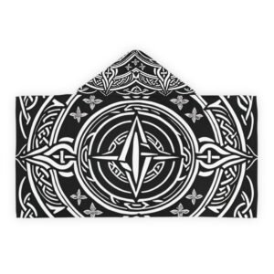 Celtic Knot Youth Hooded Towel - Kids Bath Towel, Irish Design, Children's Beach Towel, St. Patrick's Day Gift, Hooded Towel for Boys and