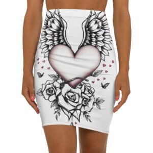 Women's Mid-Waist Pencil Skirt (AOP)