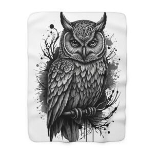 Sherpa Fleece Blanket - Cozy Winter Blanket, Animal Lover Gift, Rustic Home Decor, Nature Inspired Bedding