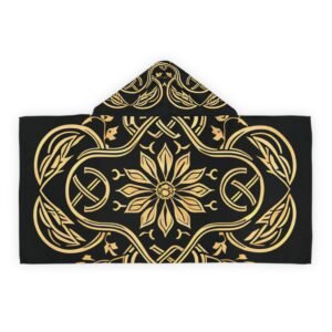 Floral Youth Hooded Towel - Kids Bath Towel, Flower Pattern Towel, Child Beach Towel, Baby Hooded Towel, Floral Bathroom Decor