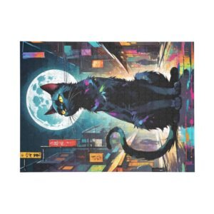 Puzzle, Cat on the Street Jigsaw Puzzle, 252 Pieces, Fun Activity for Cat Lovers, Relaxing Game Night, Gift for Puzzle Enthusiasts, Holiday