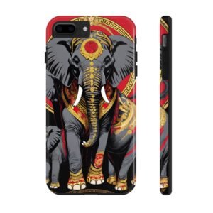 Elephant Tough Phone Case - Durable Animal Print Cover for iPhone, Samsung, Huawei - Wildlife Lover Gift Accessories, Protective Cellphone