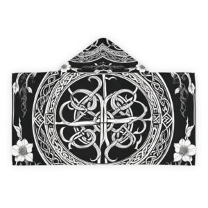 Celtic Knot Youth Hooded Towel, Irish Bath Towel, Kids Beach Cover Up, St. Patrick's Day Gift, Baby Shower Present, Unique Bathroom Decor